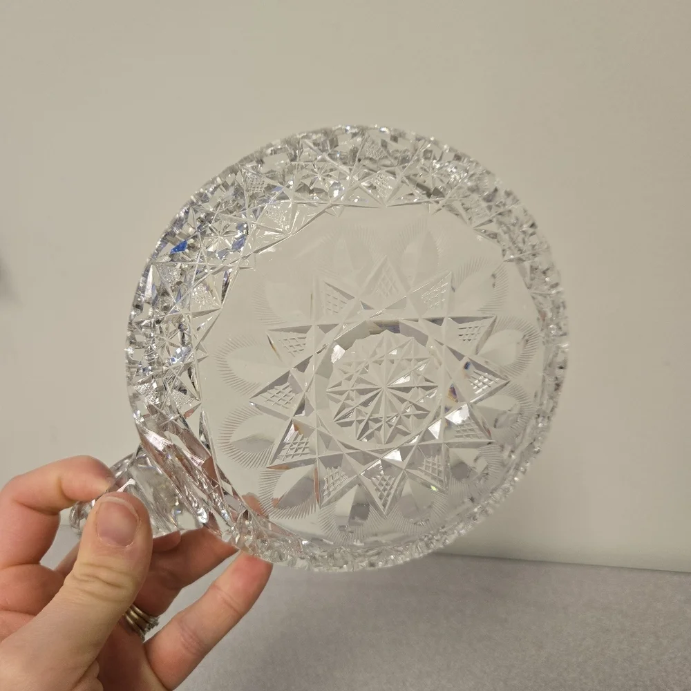 Crystal Starburst Candy Nappy Dish Tray